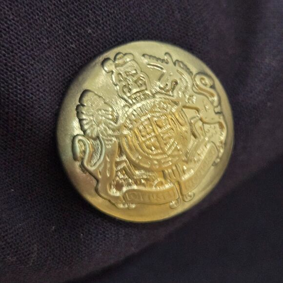 Talbots Women Blazer Plus Size 18w Blue Navy Double Breasted Silver Buttons EUC - Picture 8 of 9